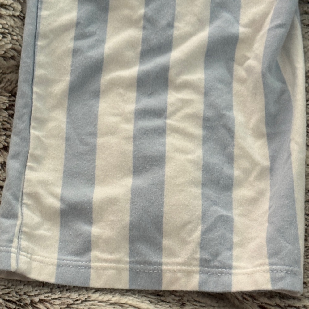 Jamie and Jack Striped Blue and White wide legged Pants with Bow - Picture 5 of 5